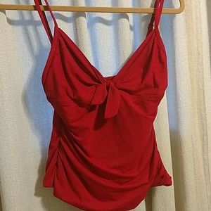 DKNY red tankini top